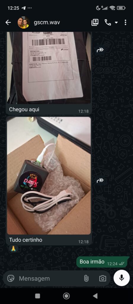 Conversa de cliente 8 — feedback sobre a Dark Box