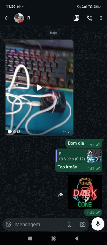 Conversa de cliente 5 — feedback sobre a Dark Box