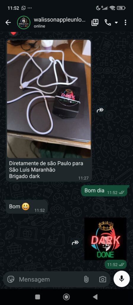 Conversa de cliente 2 — feedback sobre a Dark Box