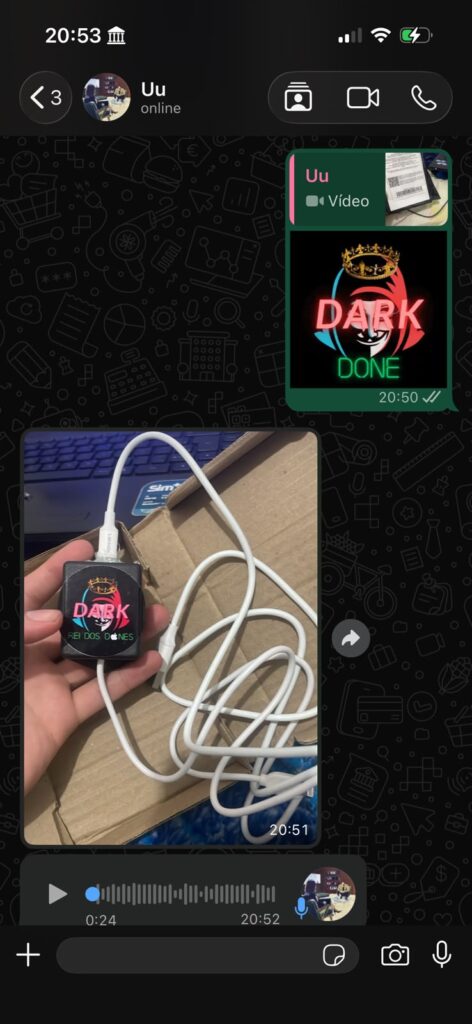 Conversa de cliente 1 — feedback sobre a Dark Box