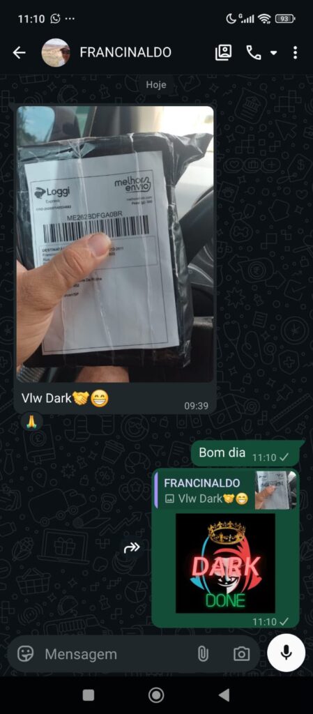 Conversa de cliente 4 — feedback sobre a Dark Box